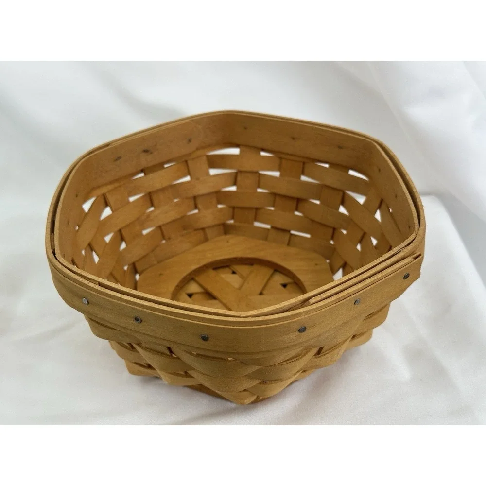 2002‎ Longaberger Hexagon Basket with Plastic Protector – 6